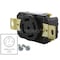 Ac Works Locking Receptacle, L22-30R, 30 A, 277/480V AC, 4 Pole, Flush Mount, Black FML2230R - alternate 5